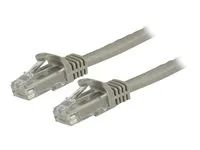 Startech 15m CAT6 Ethernet Cable, 10 Gigabit Snagless RJ45 650MHz 100W PoE Patch Cord, CAT 6 10GbE UTP Network Cable w/Strain Relief, Grey, Wiring is UL Certified/TIA - Category 6 - 24AWG (N6PATC15MGR) - Patch kabel - RJ-45 (M) do RJ-45 (M) - 15 m - UTP - CAT 6 - lisovaný, provedení bez hrbolku - šedá
