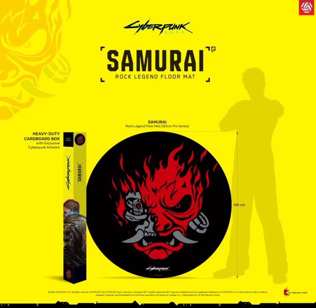 GLO Cyberpunk 2077 Samurai Rock Legend Floor Mat