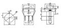 Přepínač kolébkový kulatý pros. 2pol./3pin ON-OFF 16 A/12 V DC, červený