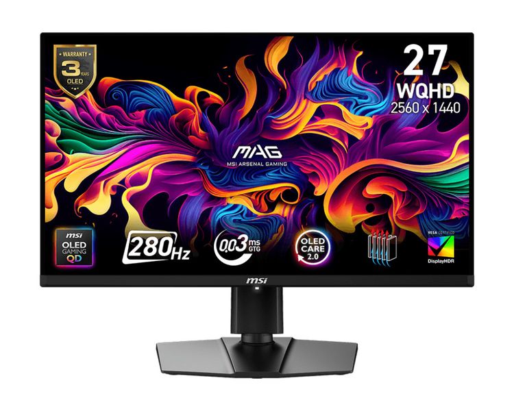 MSI MAG/271QP  X28/26,5"/QD-OLED/QHD/280Hz/0,03ms/Černá/3R
