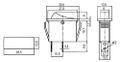 Přepínač kolébkový 2pol./2pin ON-OFF 250V/15A červený