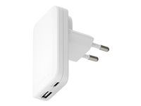 Síťový adaptér - slim - 20 Watt - 2 výstupní konektory (USB-C, USB) - bílá