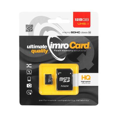 Paměťová karta IMRO Micro SD 128GB Cl10 s adaptérem