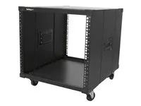 4 Post 23" Deep Portable Open Frame Cabinet for 19" Network, Data & Server Equipment - 220 lbs capacity (RK960CP) - Rozvaděč stojanový - černá - 9U - 23"