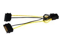 SATA to 8 pin PCIe power - Elektrický kabel - SATA napájení (M) do 8 pin PCIe power (M) - 15 cm