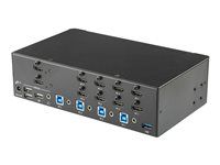 4K 30Hz - 4 PC Mac Computer KVM Switch Box for HDMI Display (SV431DHD4KU) - Přepínač KVM / audio / USB - 4 x KVM / zvuk / USB - Lze montovat do rozvaděče
