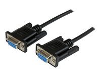 DB9 Female to Female - 9 pin RS232 Null Modem Cable - 2 meter, Black - Null modem kabel - DB-9 (F) do DB-9 (F) - 2 m - lisovaný, křídlové šrouby - černá - pro P/N: PCI2S5502, PEX4S953, PEX4S953LP