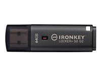 Kingston IronKey Locker+ 50 G2 - Jednotka USB flash - šifrovaný - 64 GB - USB 3.2 Gen 1 - kompatibilní s TAA