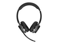 Náhlavní souprava - náhlavní - nastavitelná - Bluetooth - bezdrátová, kabelová - 3.5 mm jack - izolace zvuku - černá