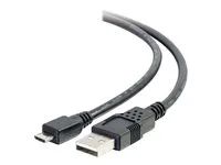 USB A to Micro USB Cable - USB 2.0 - M/M - Kabel USB - USB (M) do Micro USB typ B (M) - 3 m - černá