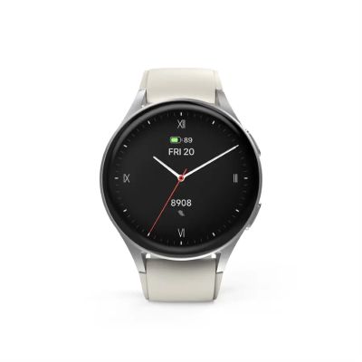 HAMA 8900, chytré hodinky, GPS, AMOLED, bílé/stříbrné