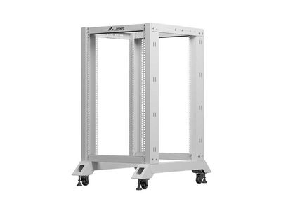 Lanberg otevřený rack 19" 18U 600X800 šedý