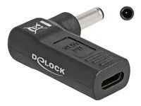 Adaptér napájení - USB-C (F) do DC jack 4,5 x 3,0 mm (M) - 19.5 V - 3 A - úhlový - černá