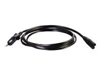 Elektrický kabel - power IEC 60320 C7 do power CEE 7/7 (M) - AC 250 V - 1 m - lisovaný - černá