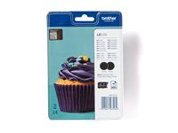 2-balení - Vysoká výtěžnost - černá - originální - blistr - inkoustová cartridge - pro Brother DCP-J100, DCP-J105, DCP-J132W, DCP-J4110DW, DCP-J552DW, DCP-J752DW