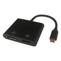 DELTACO Adaptér USB Type C/HDMI, DP, černý