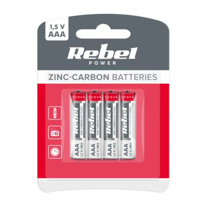 Baterie AAA (R03) Zn-Cl REBEL 4ks / blistr BAT0080B