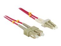 Síťový kabel - SC několik režimů (M) do multirežim LC (M) - 3 m - 3 m - optické vlákno - 50 / 125 mikron - OM4 - neobsahuje halogen - fialová