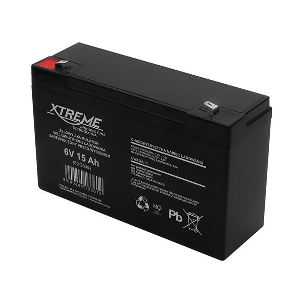 Baterie gelová 6V 15Ah XTREME 82-204