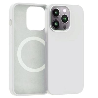 ER POWER Silikonový kryt CARNEVAL SNAP pro iPhone 14 Pro Max s MagSafe - bílá