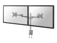 Montážní sada - plný pohyb - pro 2 LCD displeje - stříbrná - velikost obrazovky: 10"-27" - upevnění svorkou, upevnitelné na stůl