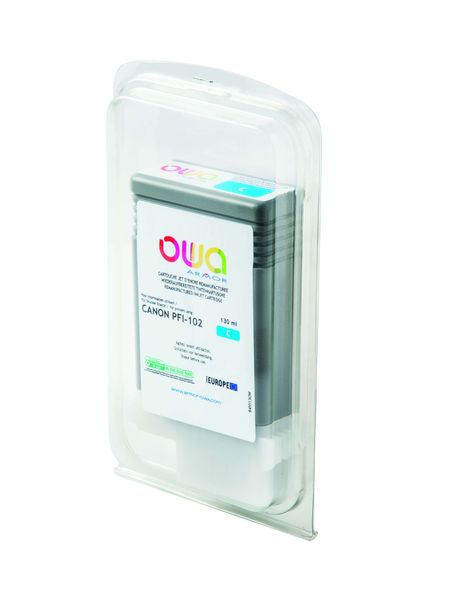 OWA Armor ink-jet kompatibilní s Canon iPF 500/600 cyan, 130ml, komp.s PFI102C