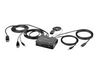 Remote Push Button/Hotkey Switching (C2-D46-UAC-CBL-KVM) - Přepínač KVM / audio / USB - kompaktní - 2 x KVM / zvuk / USB - 1 místní uživatel - desktop