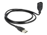 Prodlužovací šňůra USB - USB (F) do USB (M) - 1 m - černá