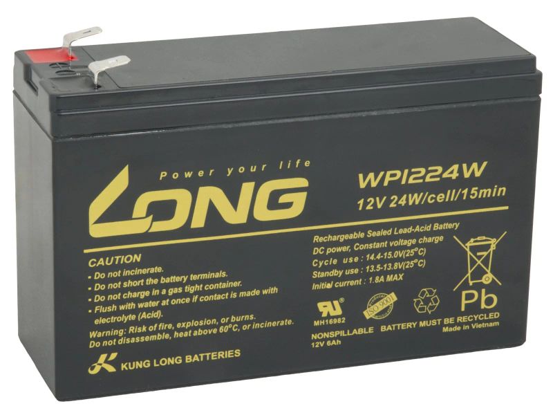LONG baterie 12V 6Ah F2 HighRate (WP1224W)