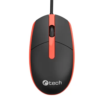 Myš C-TECH WM-10, černočervená, USB