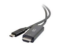 Kabel adaptéru - USB-C s piny (male) do HDMI s piny (male) - 1.83 m - černá - reverzibilní konektory, podporuje 4K, podpora 1080p, podpora 4K60 Hz (3840 x 2160), podpora 4K30Hz, rychlost přenosu dat až 10 Gbps