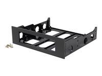 Mount 3.5" HDD in 5.25" Bay - Hard Drive Mounting Bracket w/ Mounting Screws (BRACKETFDBK) - Bay adaptér pro datový sklad - černá - pro P/N: 25SATSAS35HD, 35FCREADBU3, 35SAT225S3R, HSB225S3R, S251BU31REM, SATBP125VP