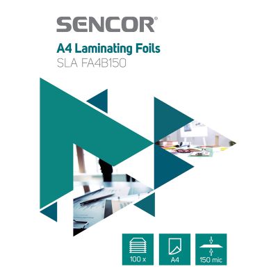 Laminovací fólie SENCOR SLA FA4B150 A4 150mic 100ks