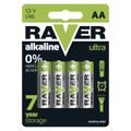 Baterie AA (R6) alkalická RAVER 4ks