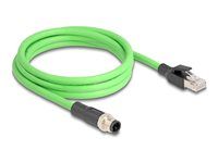 M12 Cable D-coded 4 pin male to RJ45 mal