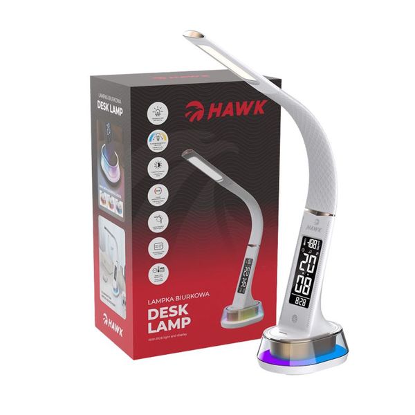 HAWK stolní LED lampa, bílá