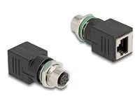 M12 Adapter A-coded 8 pin female to RJ45