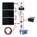 Solární ostrovní set SOLARFAM 540Wp, 12V, baterie 200Ah, měnič 230VAC 2000W