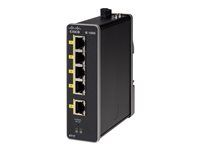 Přepínač - řízený - 1 x 10/100 (uplink) + 4 x 10/100 (downlink) - lze montovat na konzolu DIN - DC power