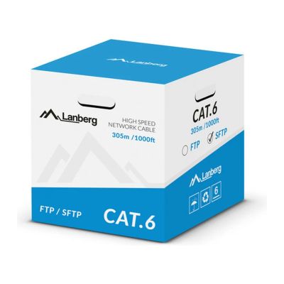 Lan kábel CAT.5E sftp 305 solid cu lszh grey cpr