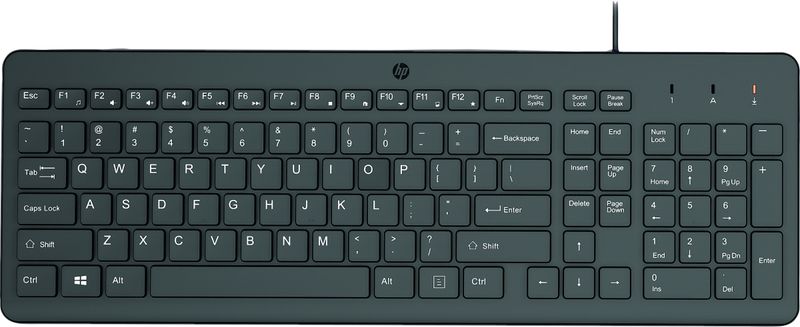 HP 150/Drátová USB/UK layout/Černá