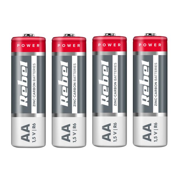 Baterie AA (R6) Zn-Cl REBEL 4 ks / shrink BAT0081