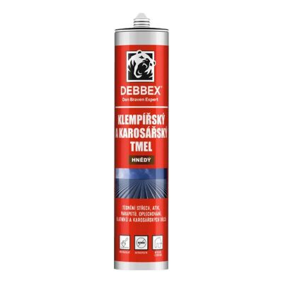 Tmel klempířský a karosářský DEBBEX hnědý 280 ml.