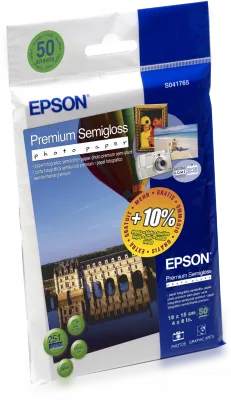 EPSON Premium Semigloss Photo Paper,100x150 mm,50x