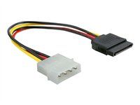 Elektrický kabel - SATA napájení (M) do 4 pinové interní napájení (M) - 15 cm