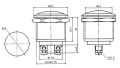 Přepínač tlačítko kulaté OFF-(ON) kov-typ1 (12V)