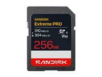 SanDisk Extreme PRO - Pametová karta flash - 256 GB - Video Class V90 / UHS-II - SDXC UHS-II