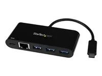 Windows/macOS/Linux (HB30C3AGEPD) - Rozbočovač - 3 x SuperSpeed USB 3.0 + 1 x 10/100/1000 - desktop