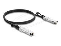 Delock - Kabel pro prímé pripojení 100GBase - QSFP28 (M) do QSFP28 (M) - 3 m - 4.5 mm - diaxiální - IEEE 802.3bj - pasivní - cerná