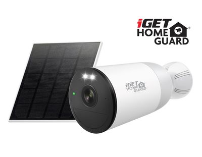 iGET HGWBK355S - WiFi 2K IP kamera, pro set iGET HGWNK108402S, solární panel, baterie 9000 mAh
